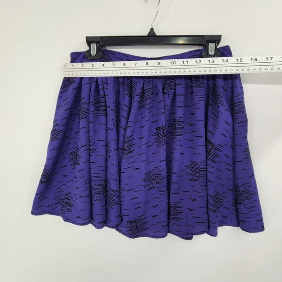 Fossil Women's Mini Skirt Purple and black Size M - Picture 4 of 8